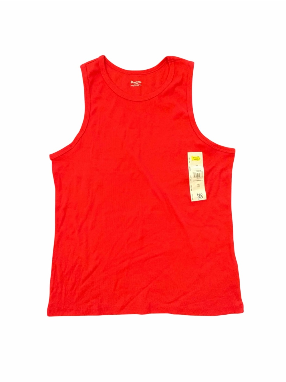 No Boundaries Big Girls Ribbed High Neck Tank Top JUST RED Size XXL (20) New